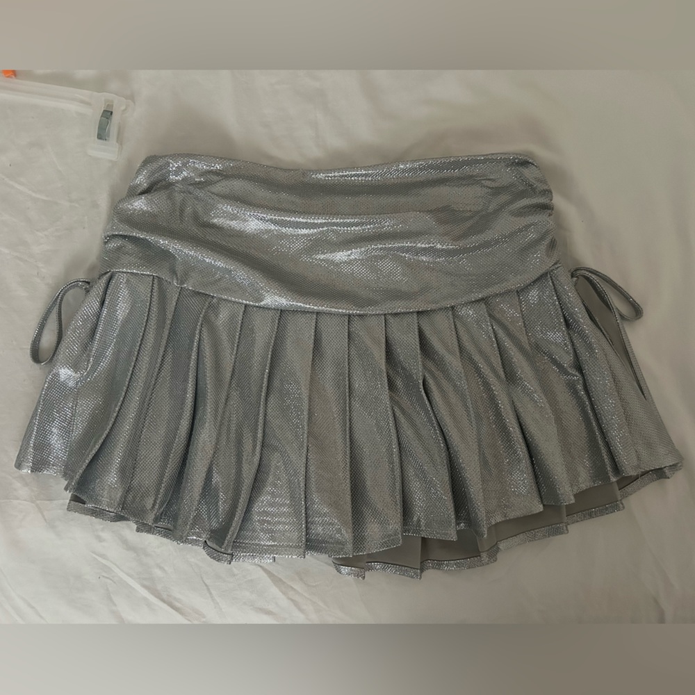 Shein silver skirt